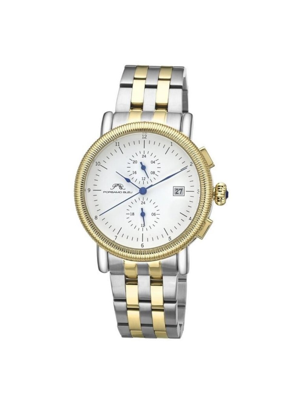 NWT Porsamo Bleu Valor Chronograph White Dial Men's Watch